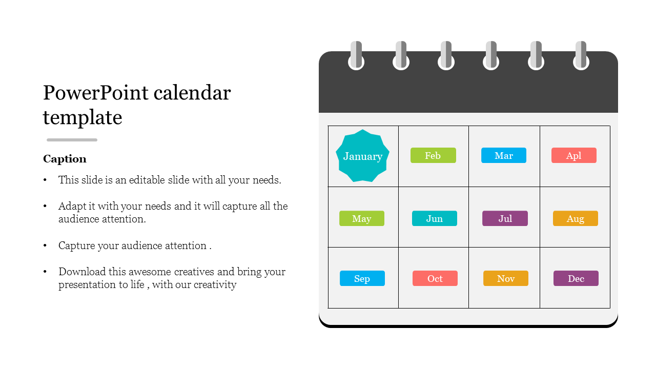 Calendar PowerPoint Template and Google Slides